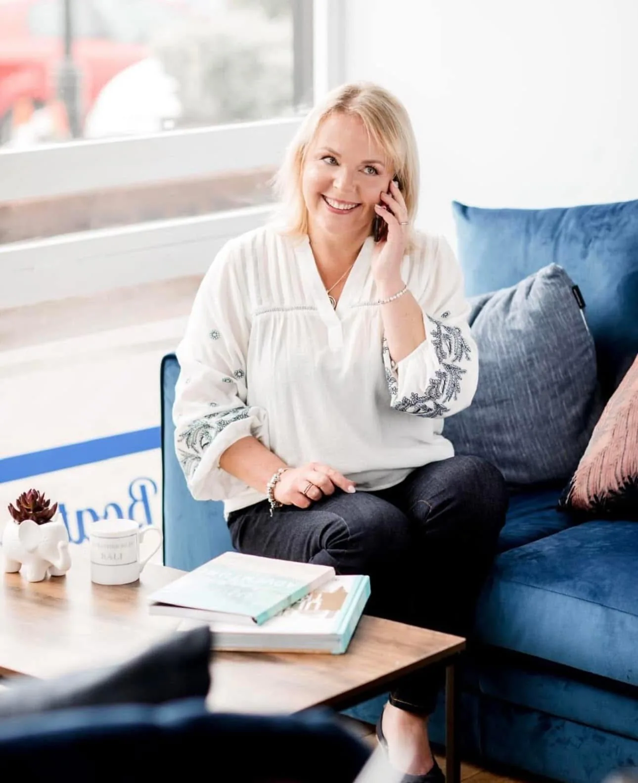 Ewa James, founder of Impress Travel, in her office