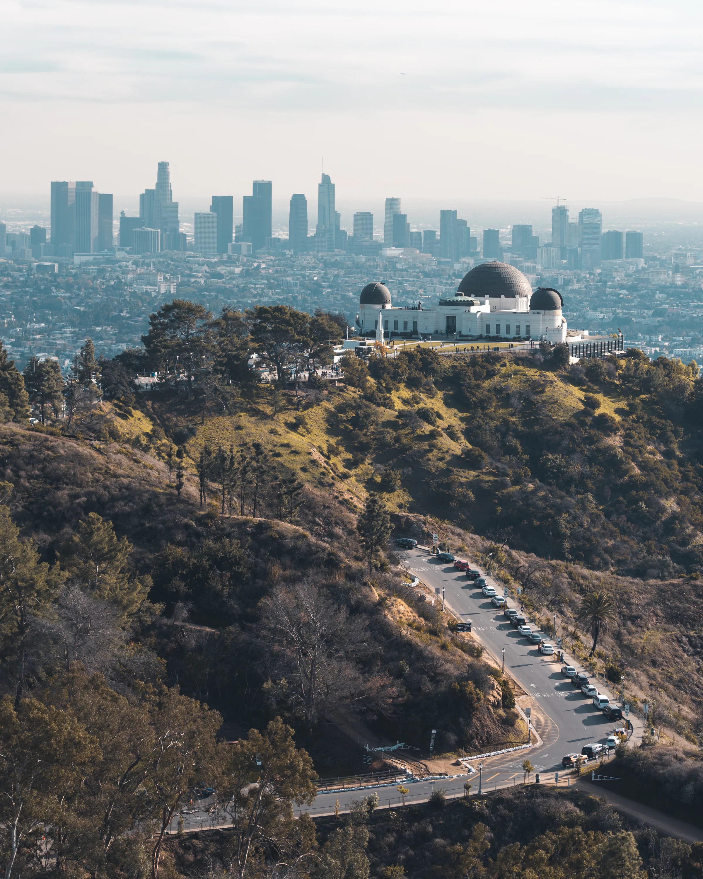 Griffith Observatory overlooking the Los Angeles skyline